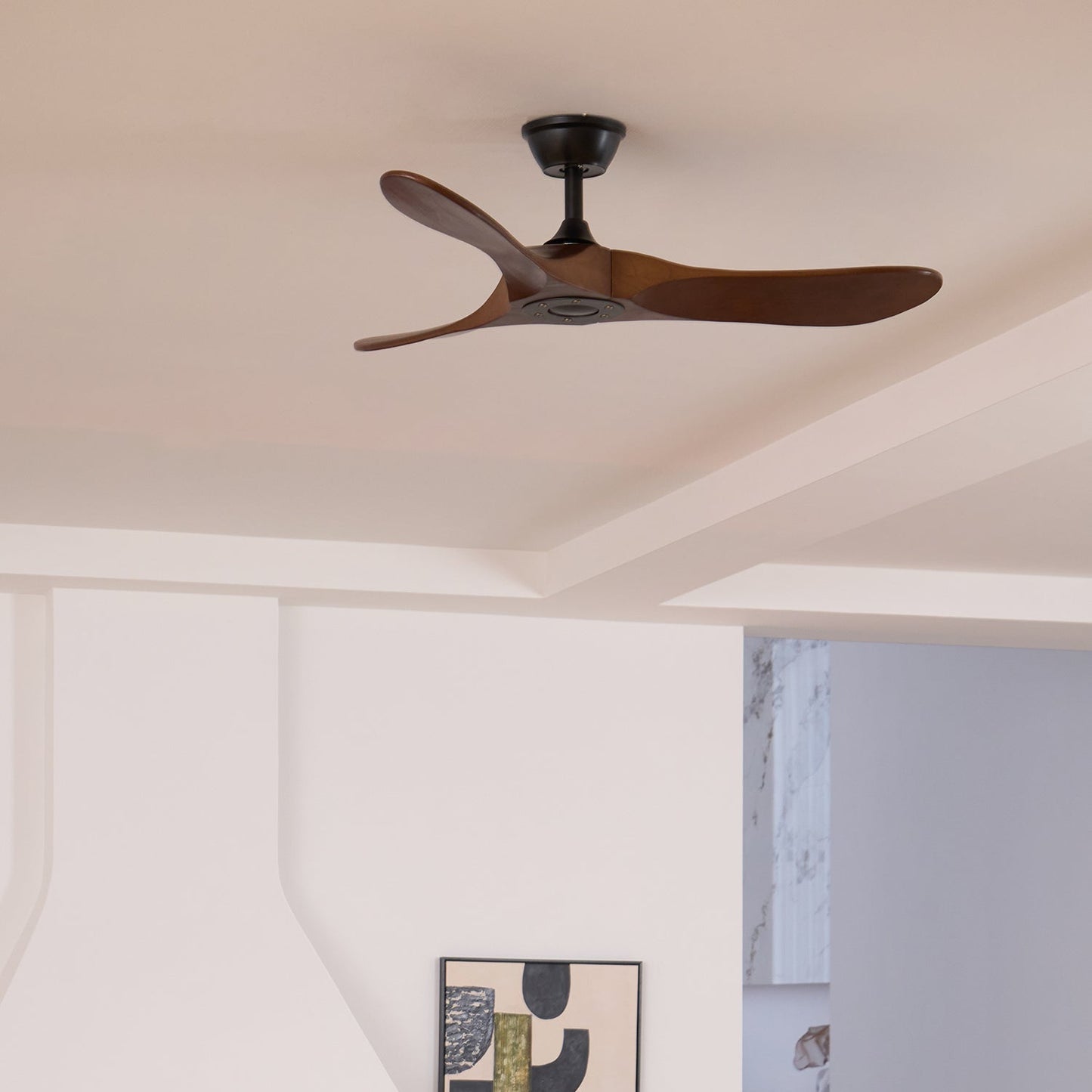 Ventilateur de plafond moderne en bois