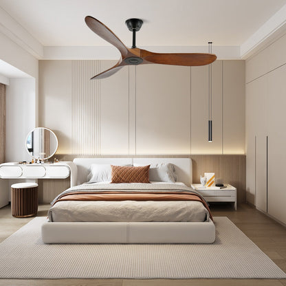 Ventilateur de plafond moderne en bois