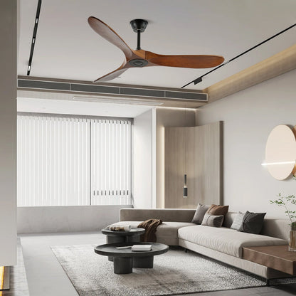 Ventilateur de plafond moderne en bois