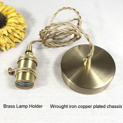 Suspension en verre à motif floral rétro