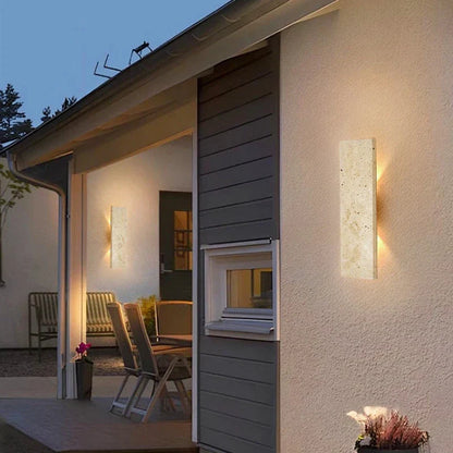 Applique murale extérieure LED en pierre naturelle
