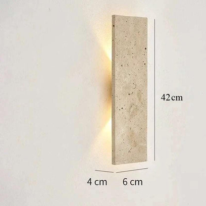 Applique murale extérieure LED en pierre naturelle