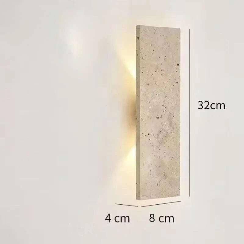 Applique murale extérieure LED en pierre naturelle