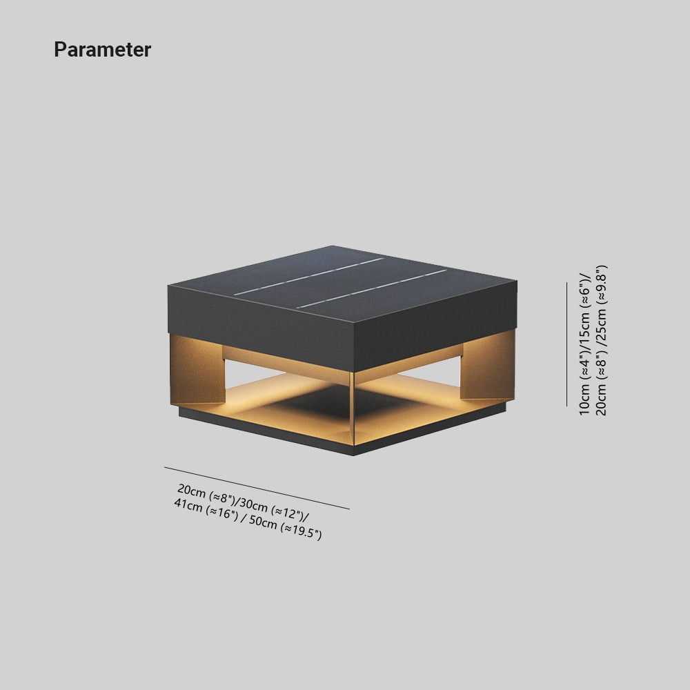Lampe de poteau extérieure Solar Cube