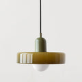 Suspension en verre coloré style Bauhaus