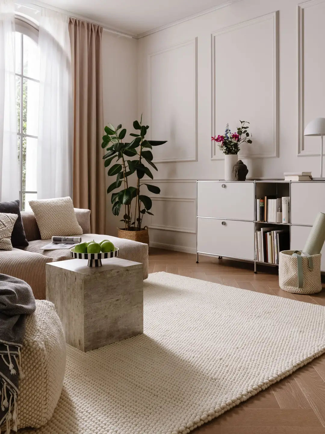 Tapis en laine tissé main Bubble