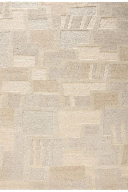 Tapis en laine beige noué à la main