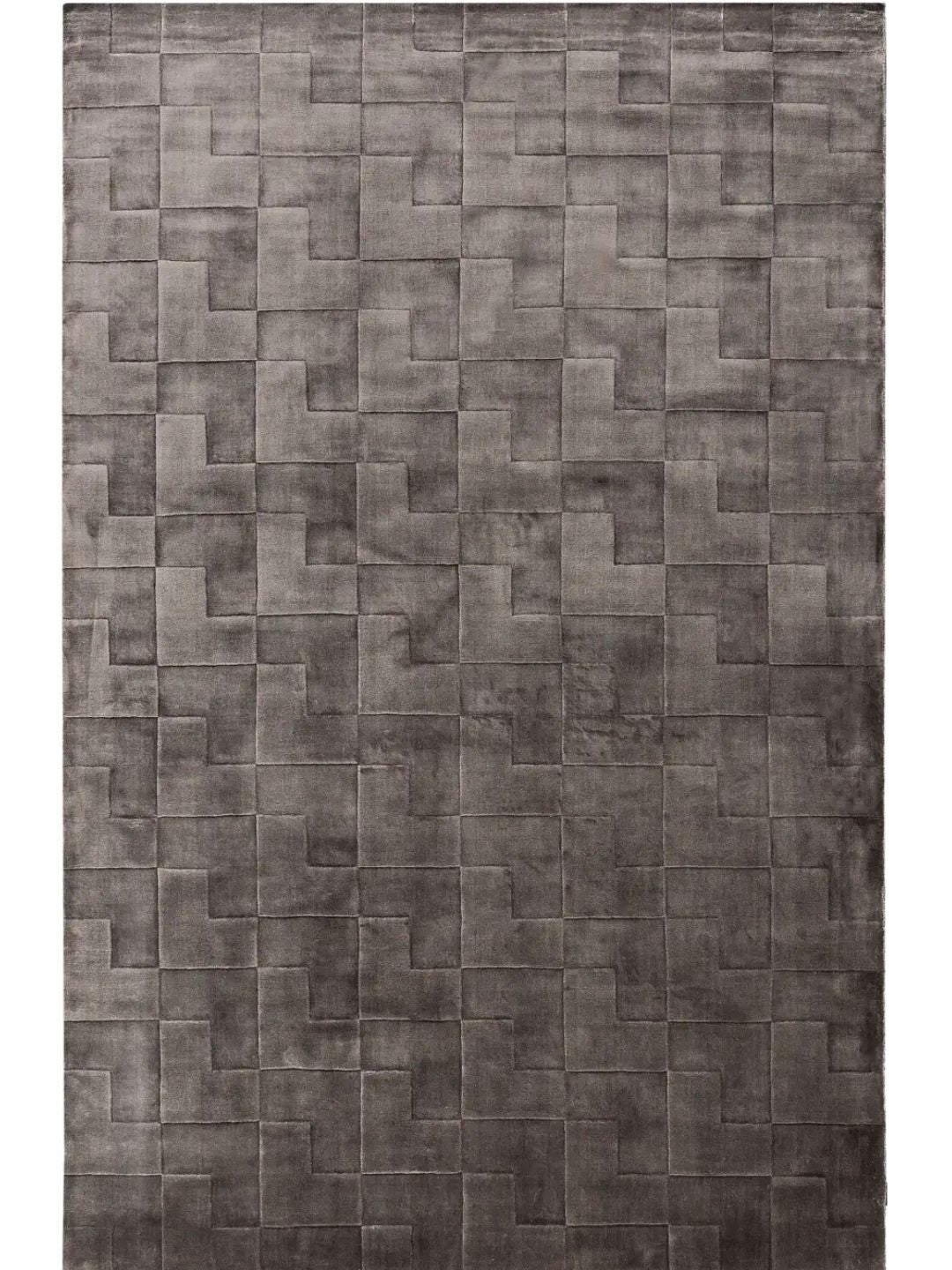 Tapis en lyocell marron pour le salon