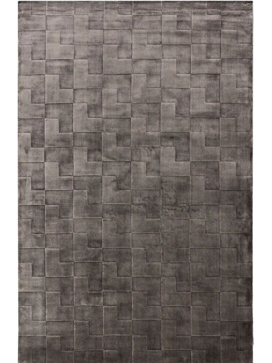 Tapis en lyocell marron pour le salon