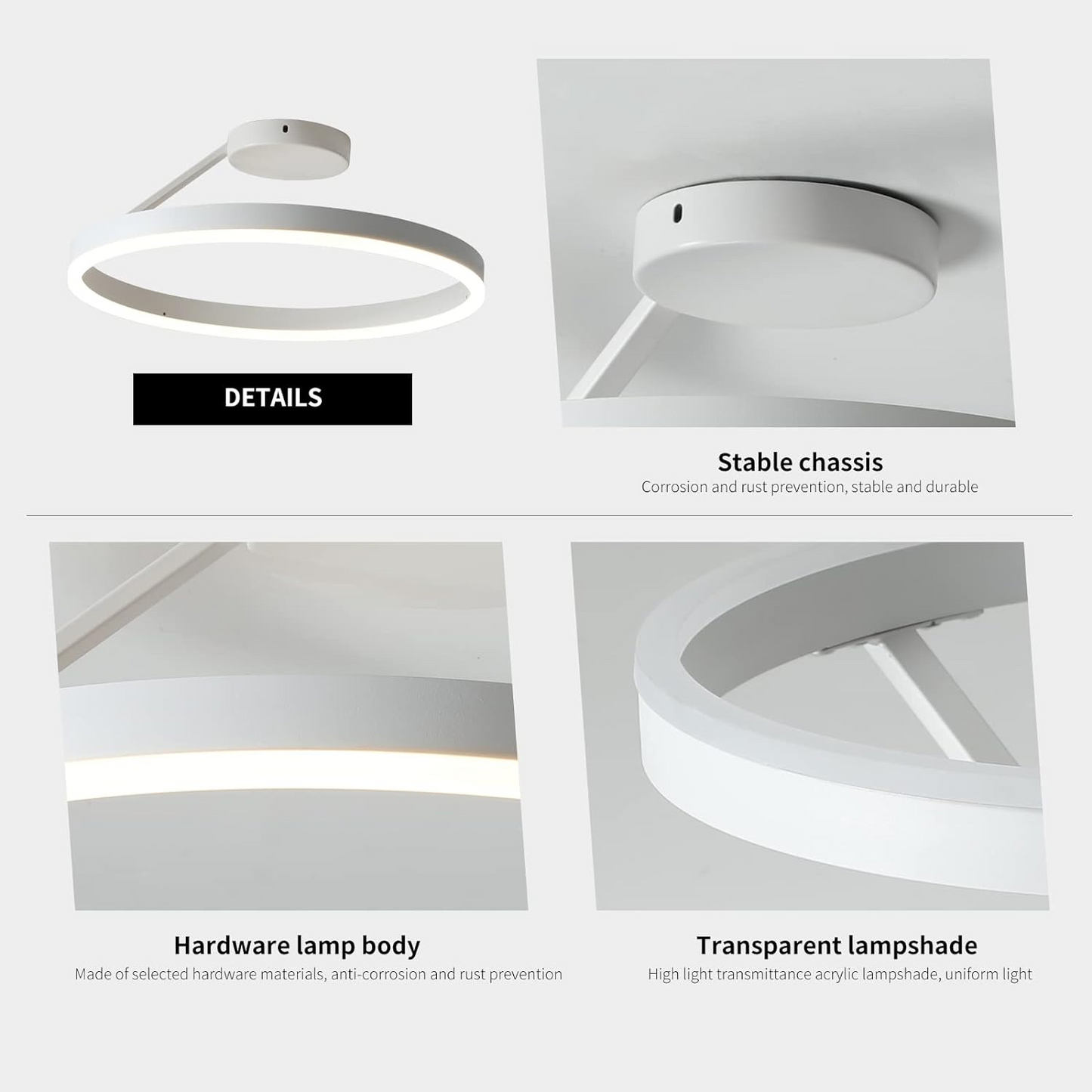 Plafonnier Nordique Mince