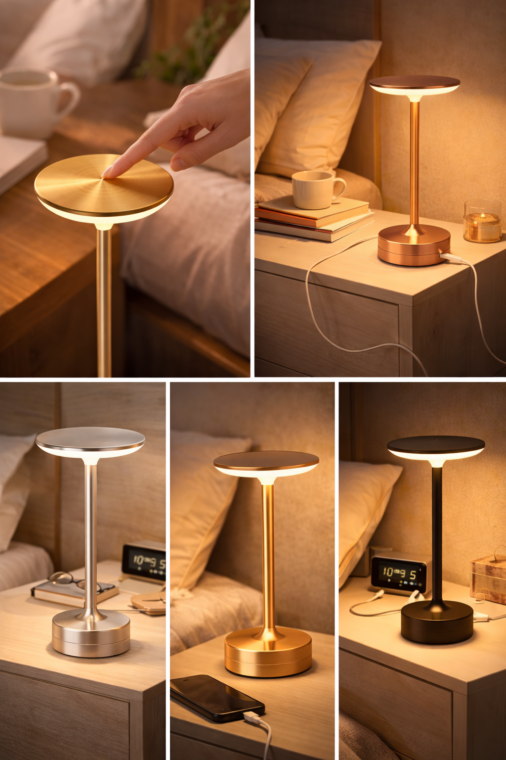 Lampe de table en laiton art déco Amberlin