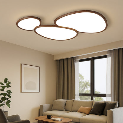Plafonnier ultra-plat aspect bois