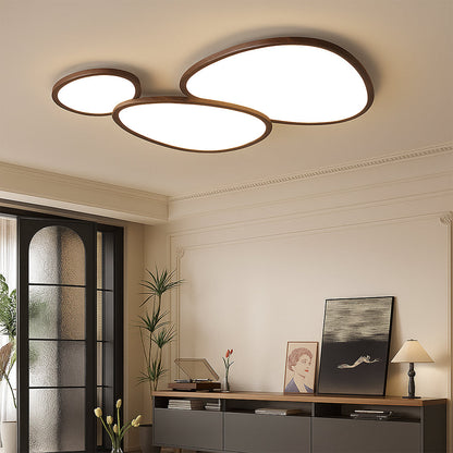 Plafonnier ultra-plat aspect bois