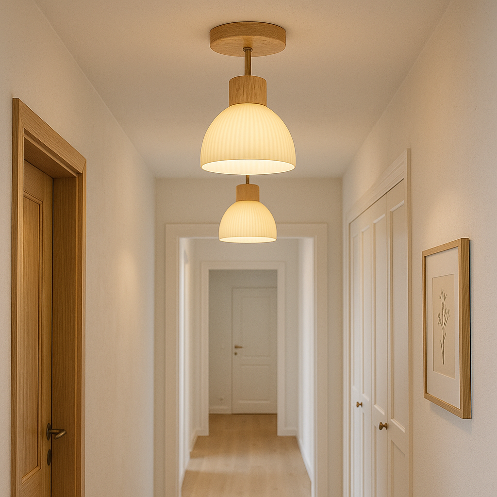 Plafonnier en bois naturel design