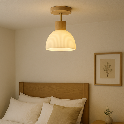 Plafonnier en bois naturel design