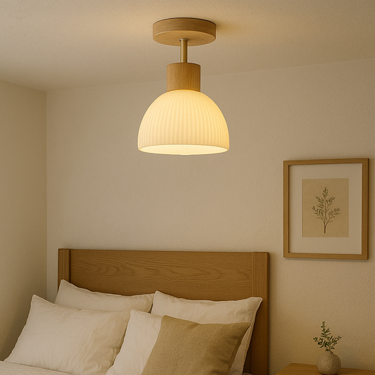 Plafonnier en bois naturel design