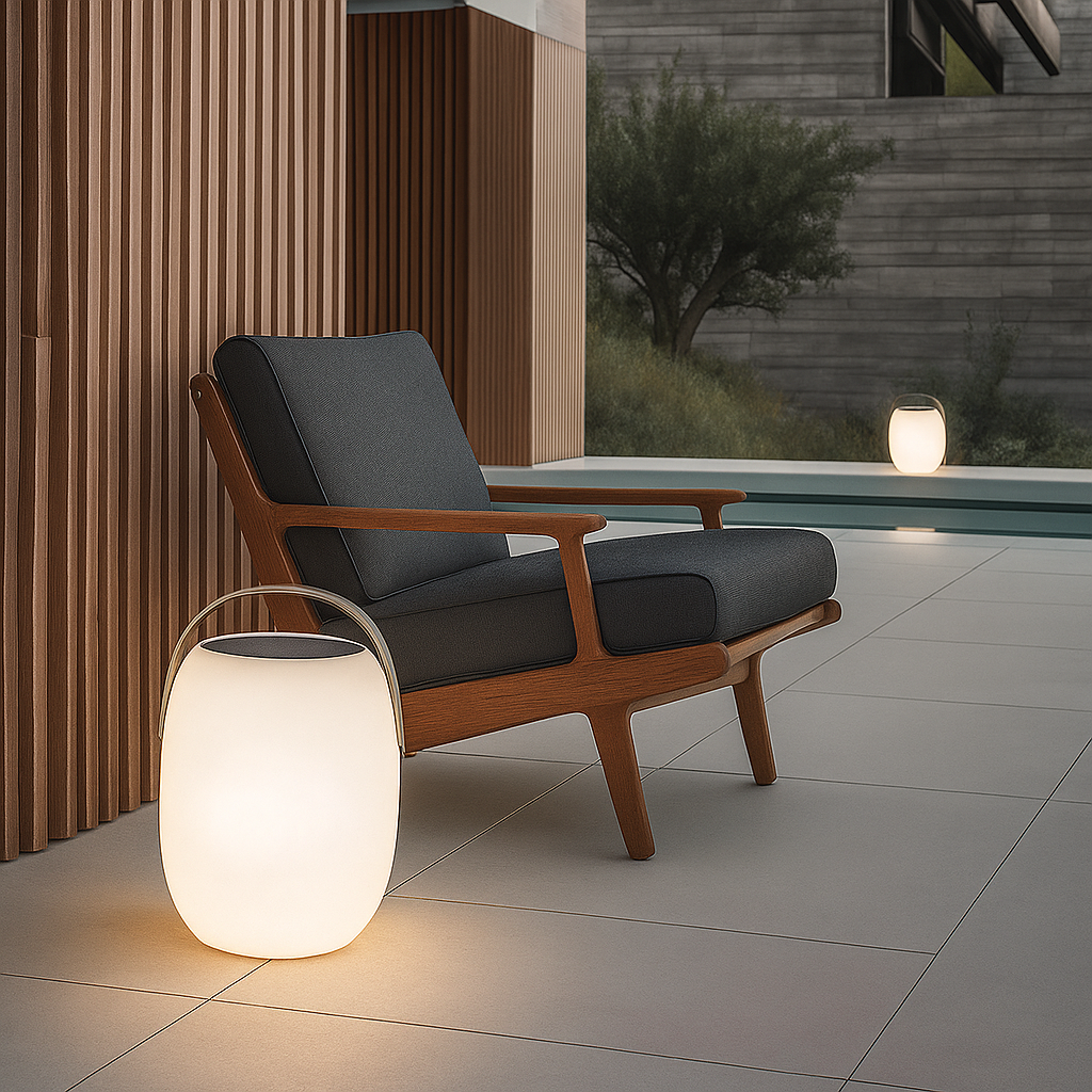 Lampe solaire portable pour patio