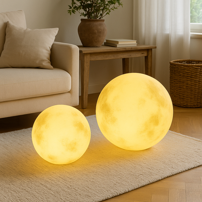 Lanterne solaire de jardin design lune