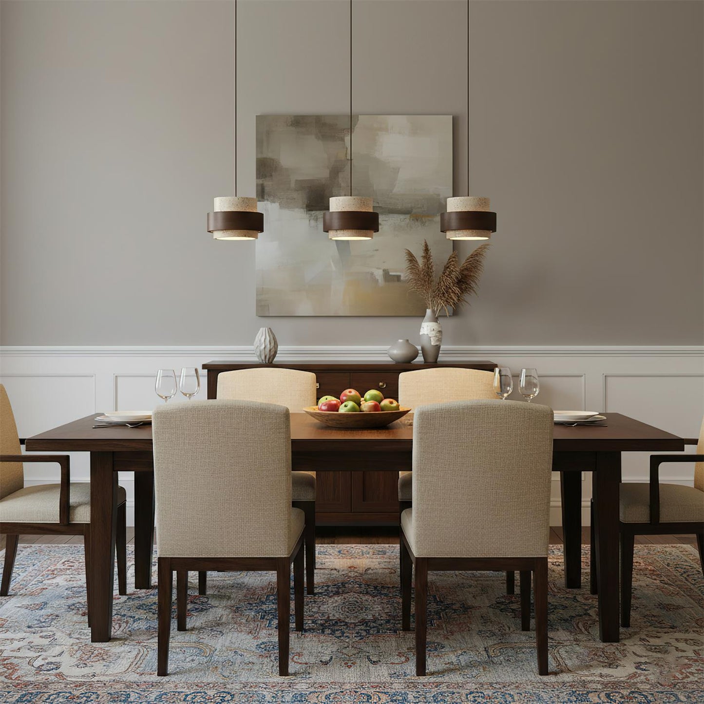 Lanterne suspendue en pierre rustique