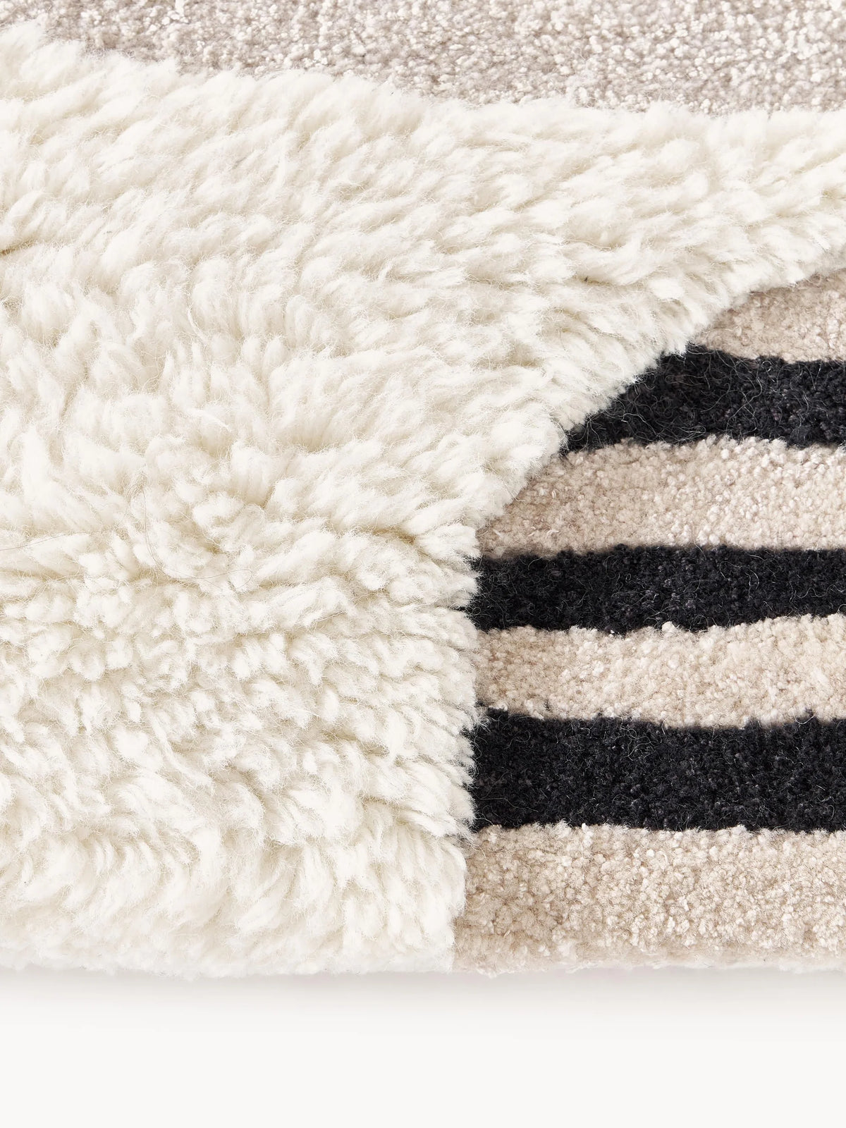 Tapis abstrait Elvara en laine et viscose
