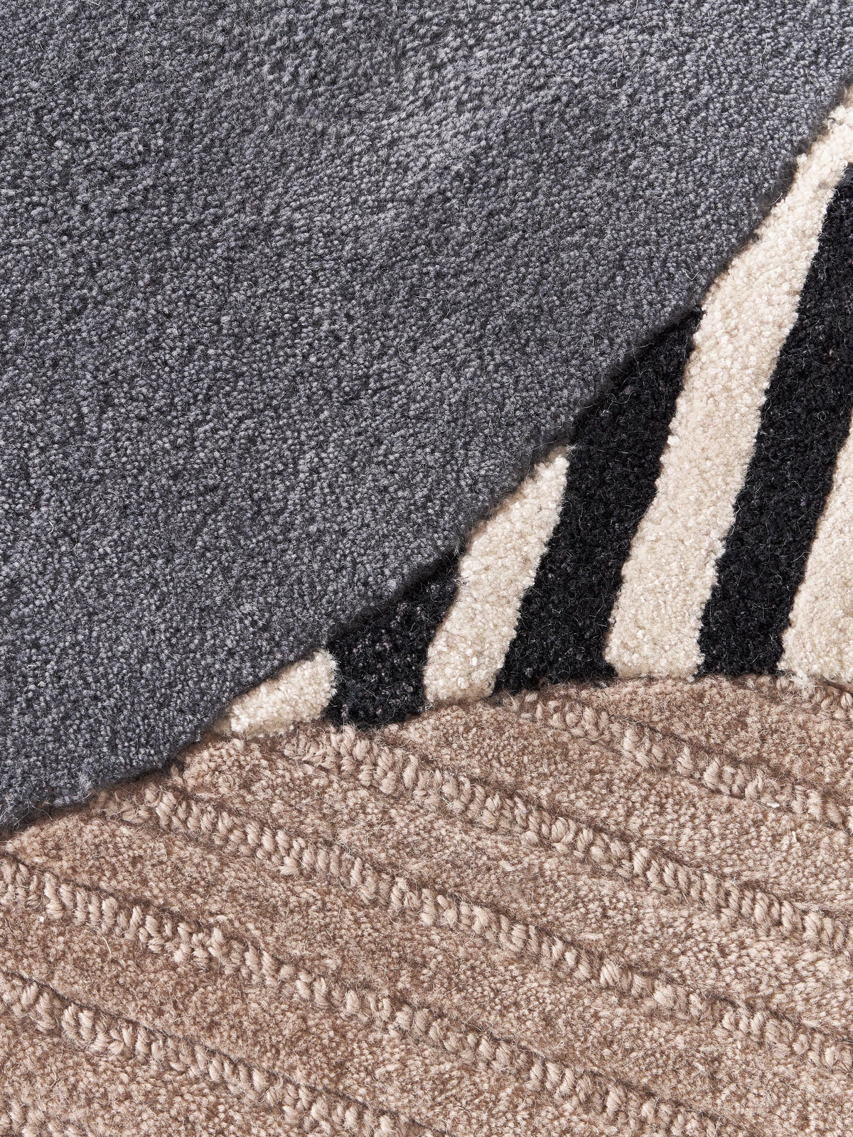 Tapis abstrait Elvara en laine et viscose