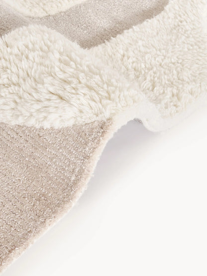 Tapis abstrait Elvara en laine et viscose