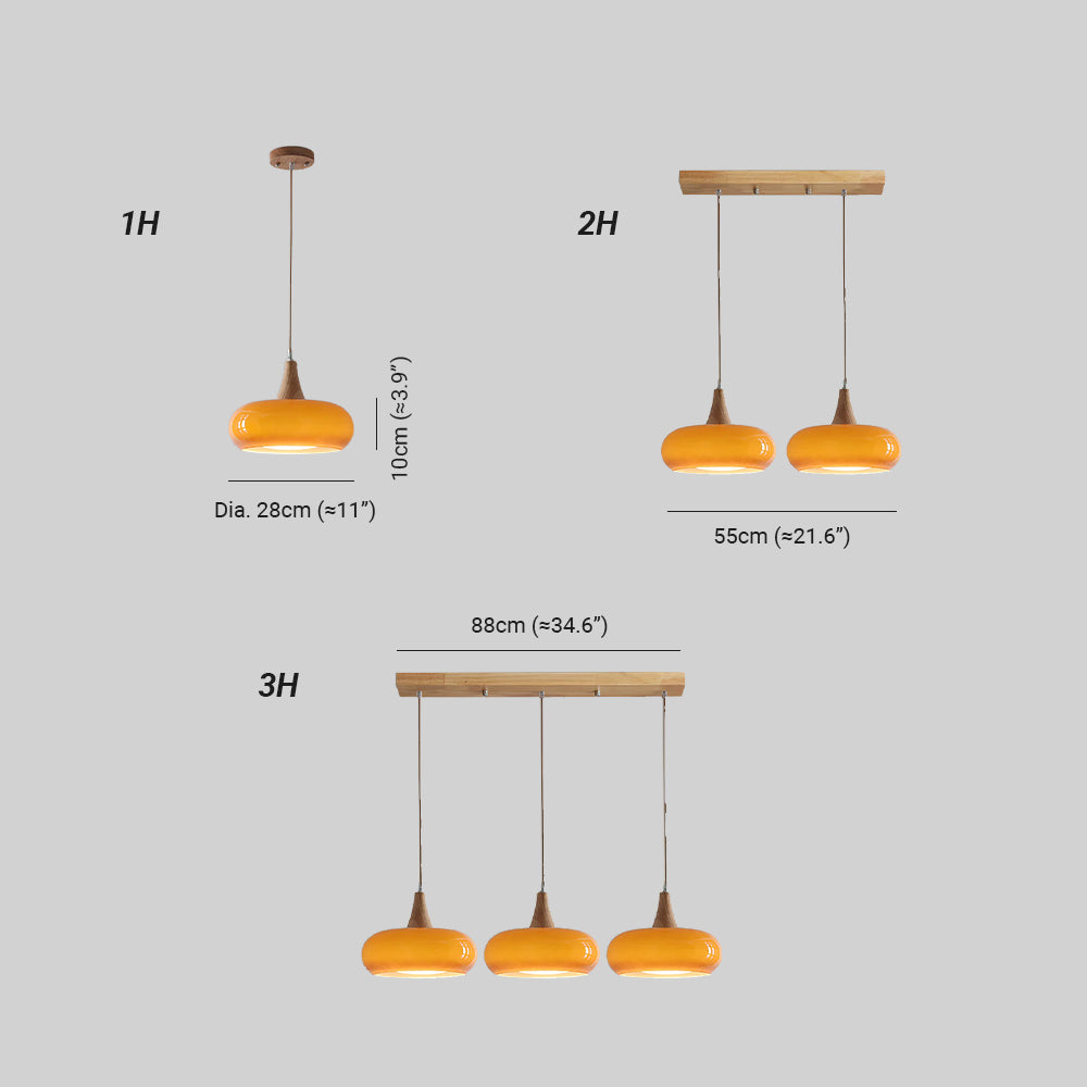 Suspension moderne en verre