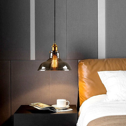 Lampe suspendue transparente de chevet