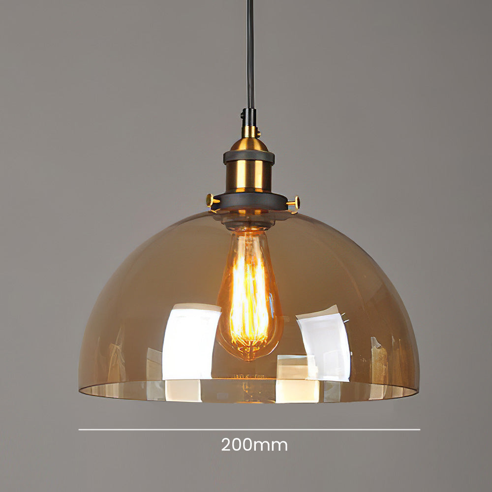 Lampe suspendue transparente de chevet
