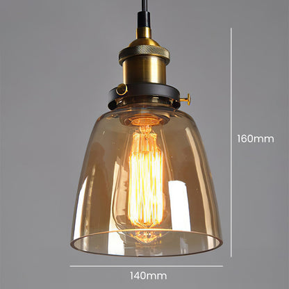 Lampe suspendue transparente de chevet