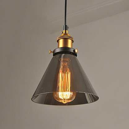 Lampe suspendue transparente de chevet