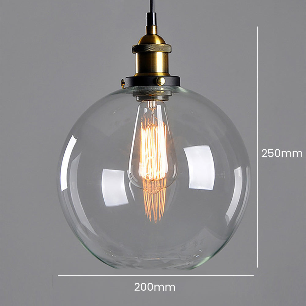 Lampe suspendue transparente de chevet