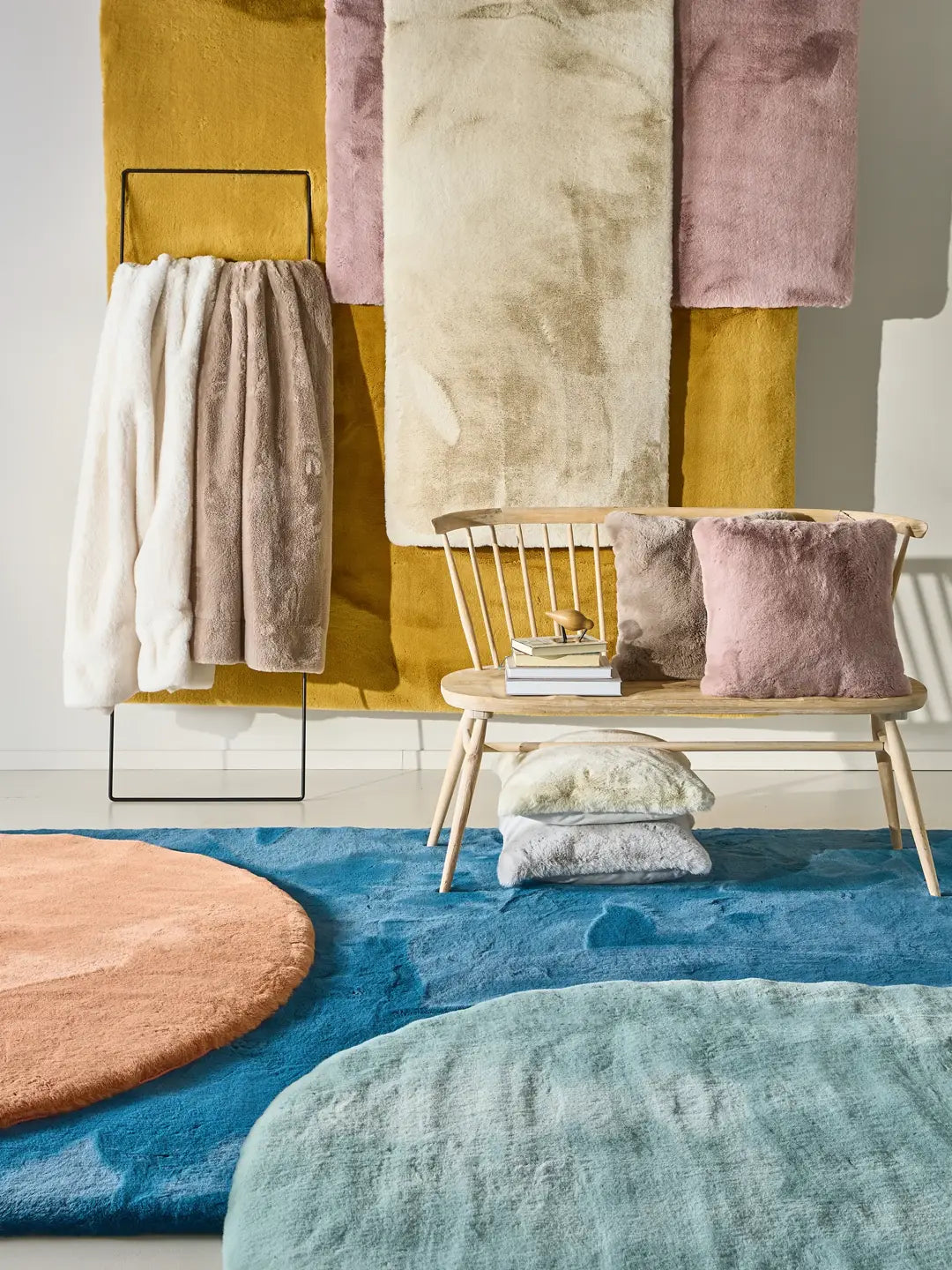 Tapis en fausse fourrure lavable