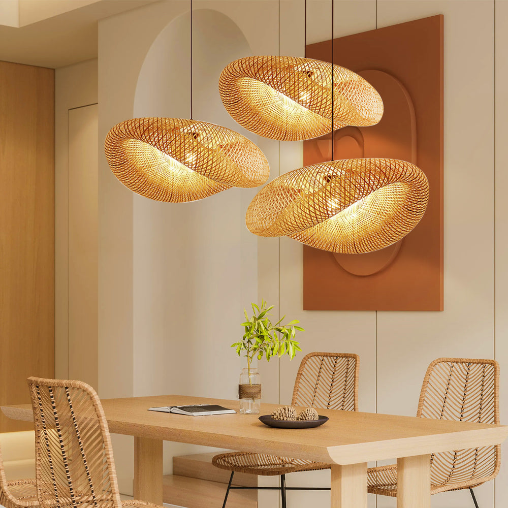 Suspension design en bambou naturel