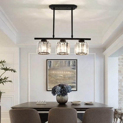 Lampe suspendue en verre d'époque