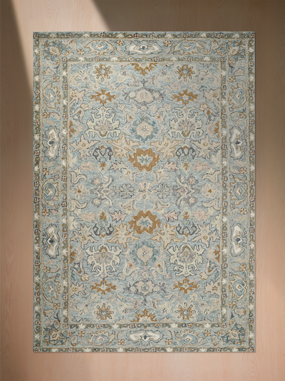 Tapis en laine et coton Veloria d’inspiration persane
