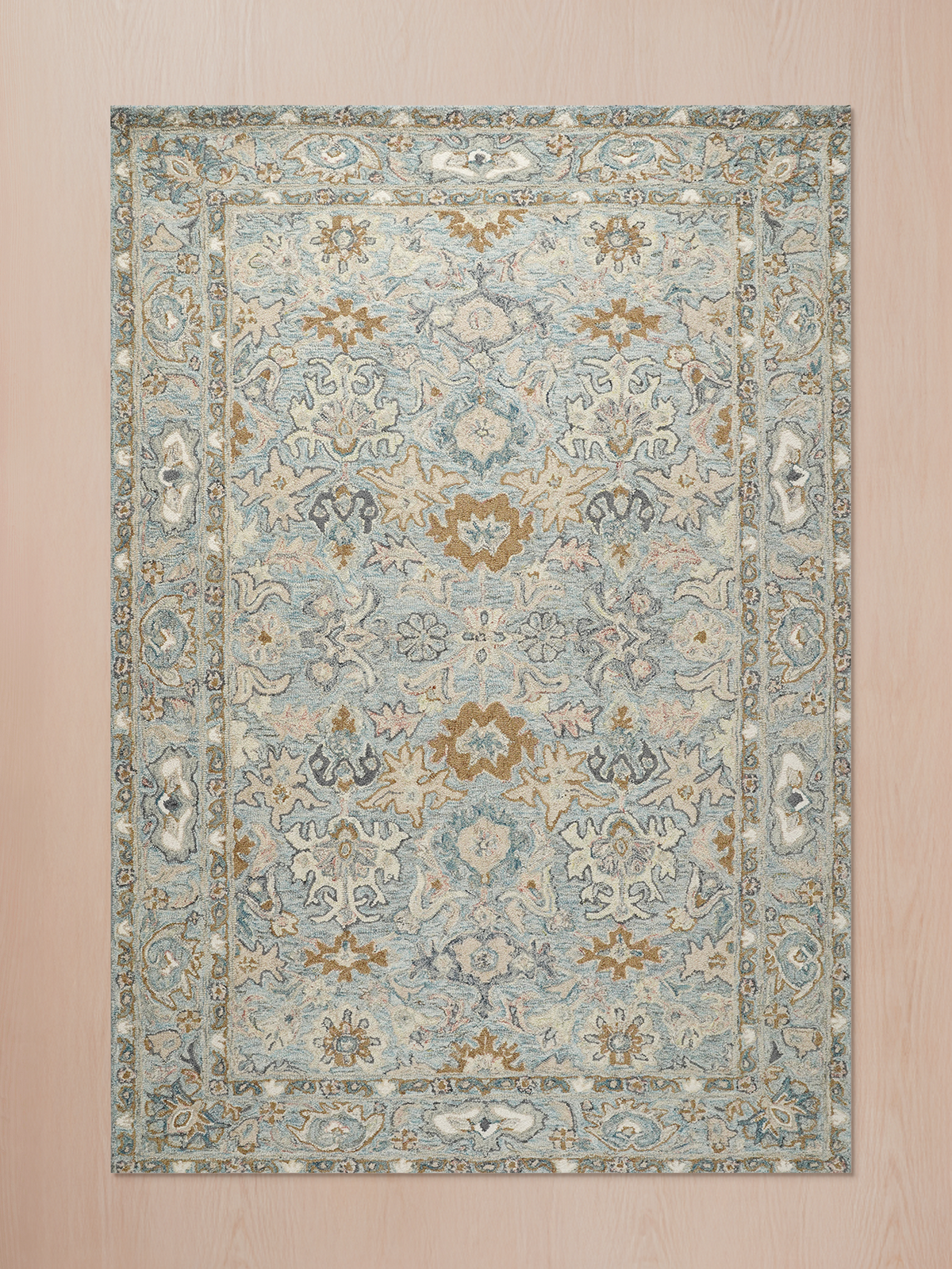 Tapis en laine et coton Veloria d’inspiration persane