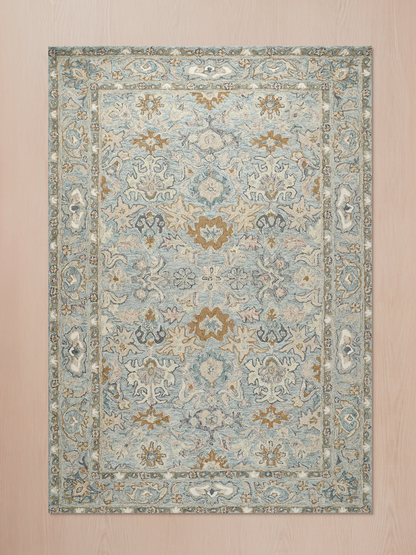 Tapis en laine et coton Veloria d’inspiration persane