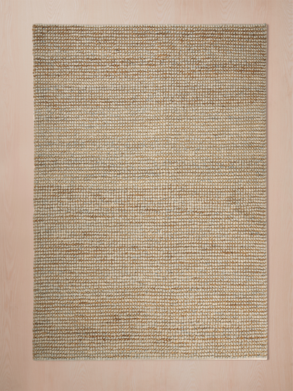 Beige wool-jute rug