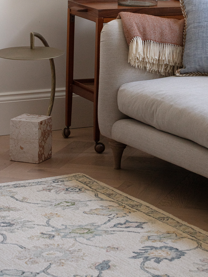 Tapis persan Calvera botanique en laine et coton