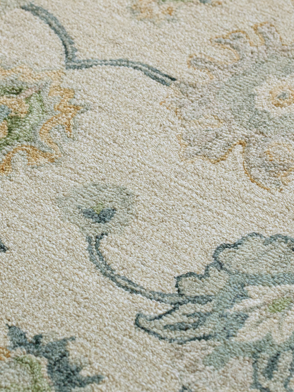 Tapis persan Calvera botanique en laine et coton