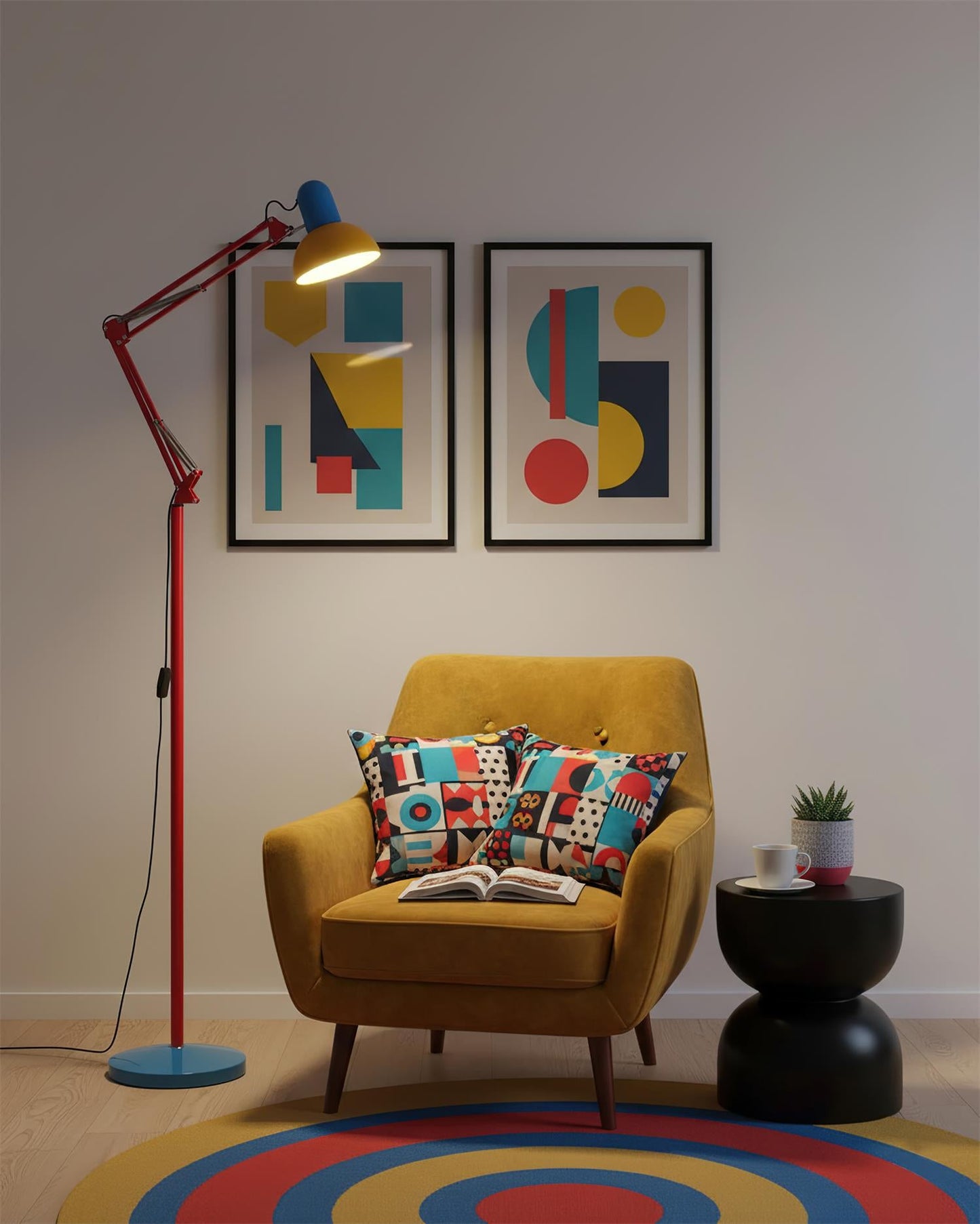 Lampe sur pied moderne artistique