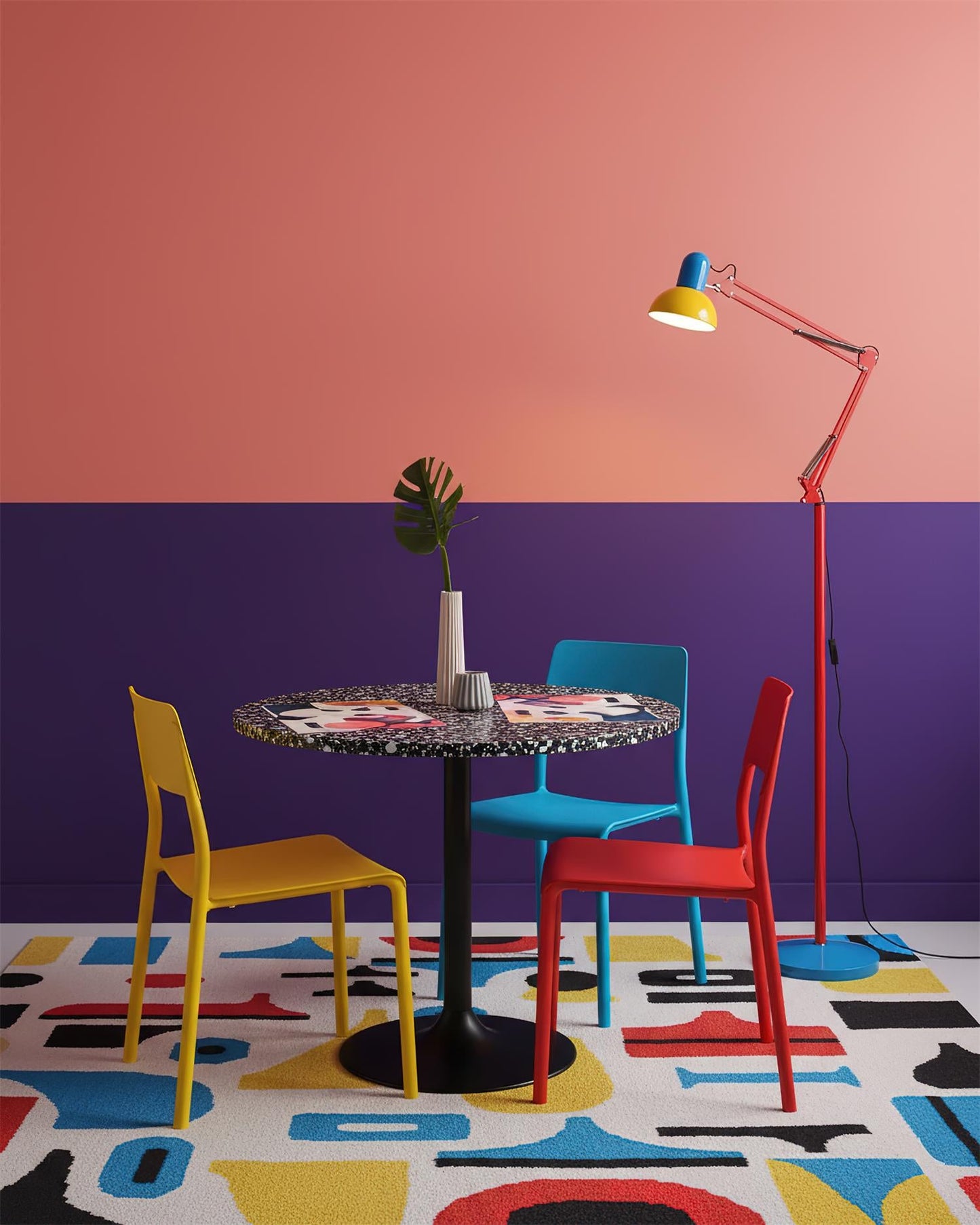 Lampe sur pied moderne artistique