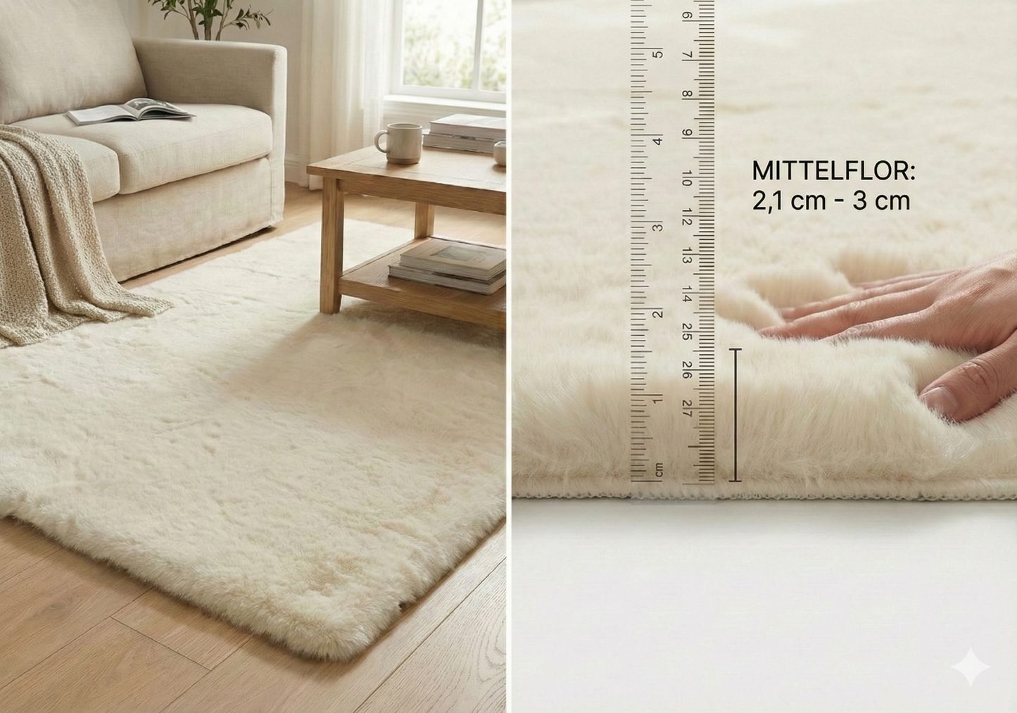 Tapis en fausse fourrure lavable
