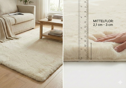 Tapis en fausse fourrure lavable