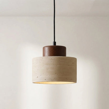 Suspension naturelle en travertin