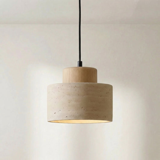 Suspension naturelle en travertin