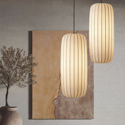 Lampe suspendue élégante en soie moderne