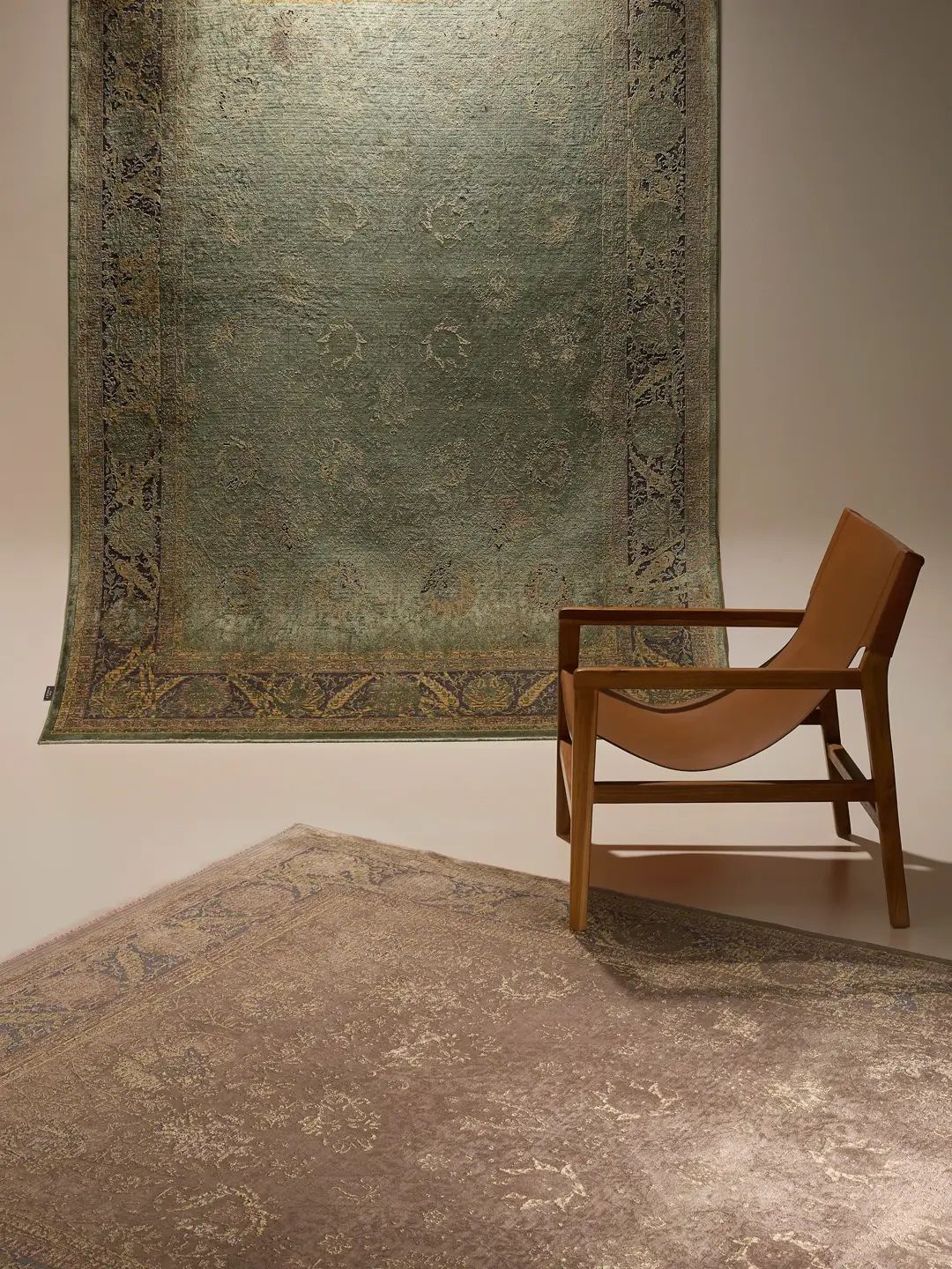 Tapis vintage bleu pour salon