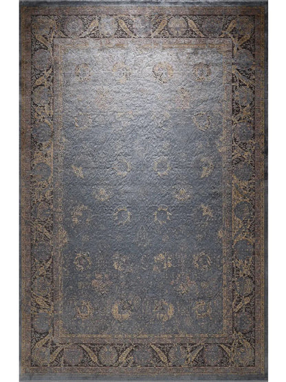 Tapis vintage bleu pour salon